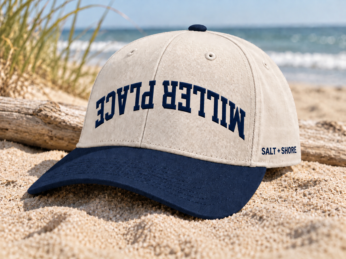 Miller Place Upside Down Collegiate Hat | Miller Place | Salt + Shore