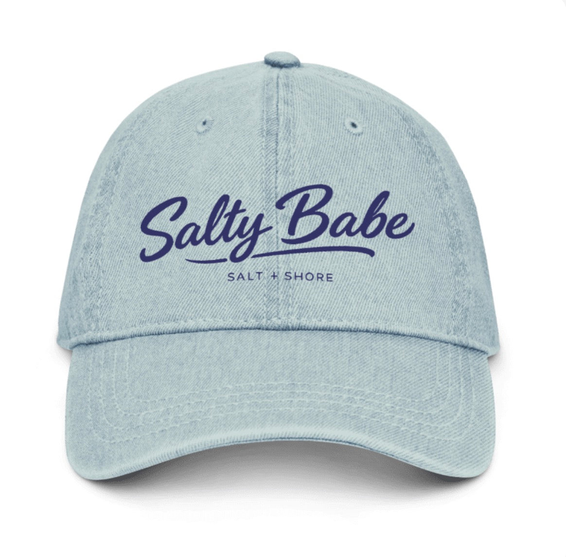 Salty Babe Embroidered Denim Dad Hat | Salt + Shore