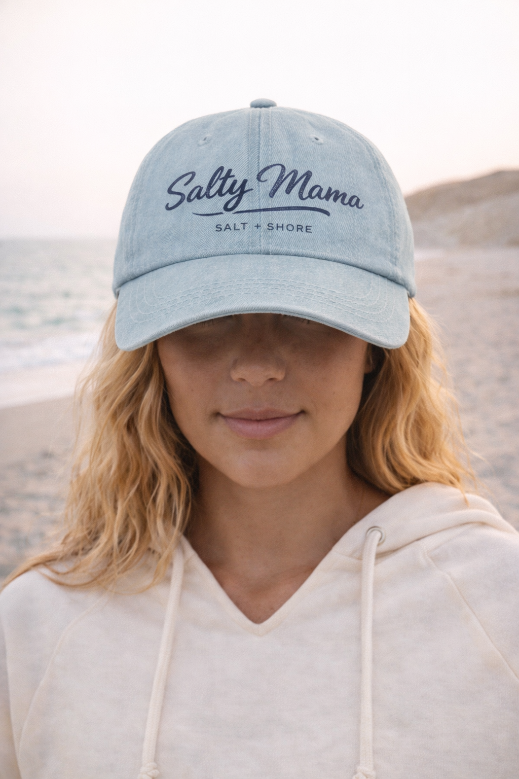 Salty Mama Embroidered Denim Dad Hat | Salt + Shore