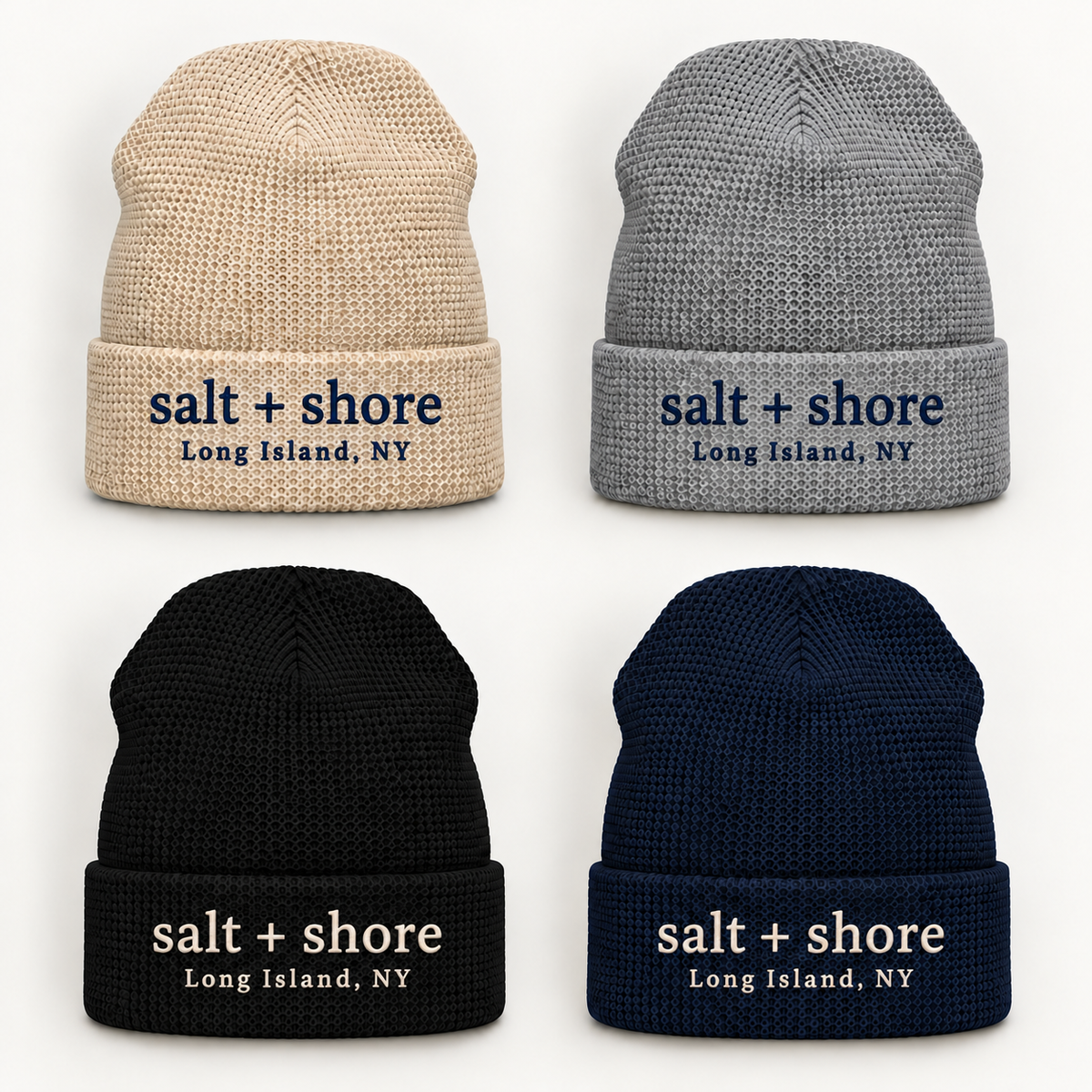Salt + Shore Signature Embroidered Waffle Beanie | Salt + Shore
