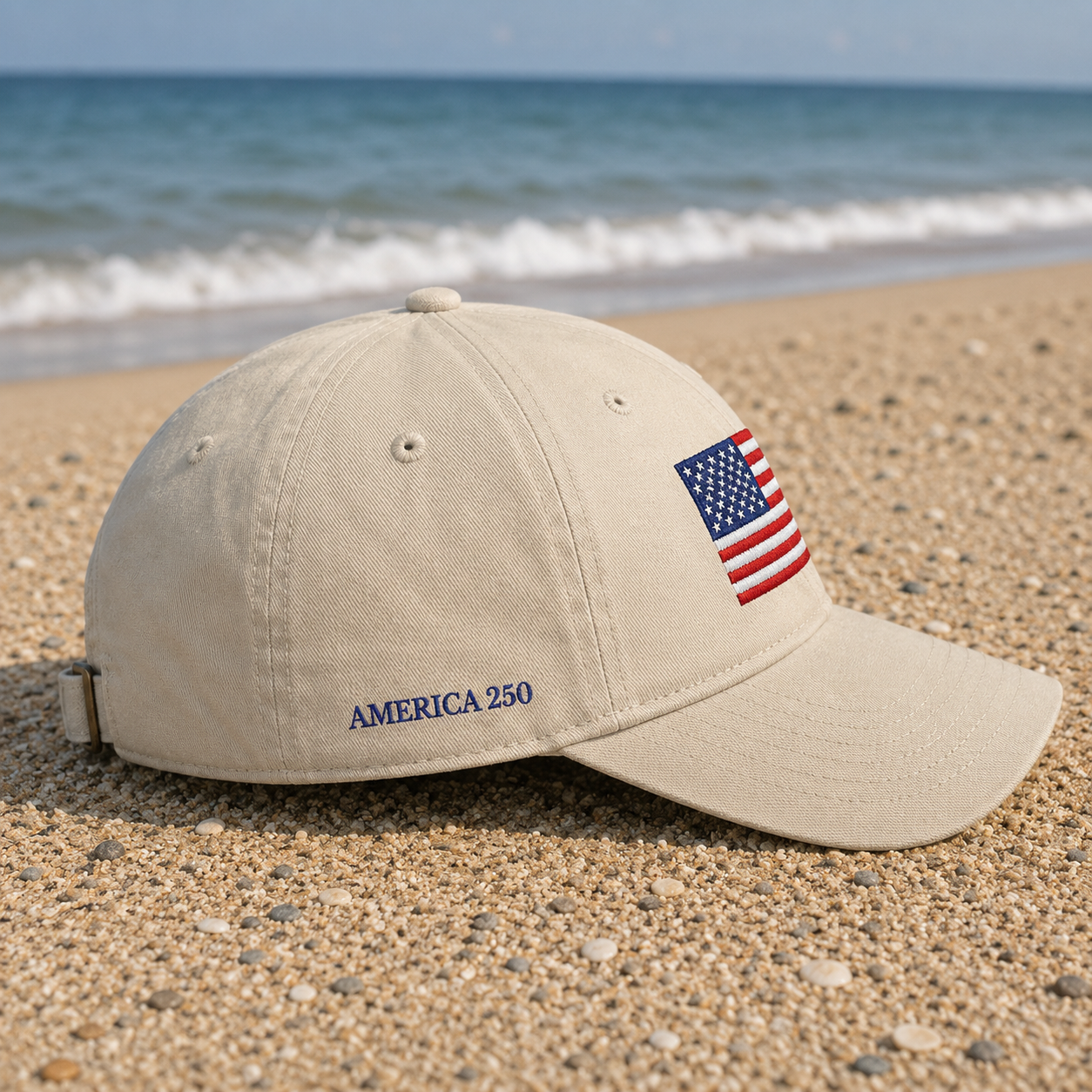 America 250 Embroidered Bone Dad Hat | Salt + Shore