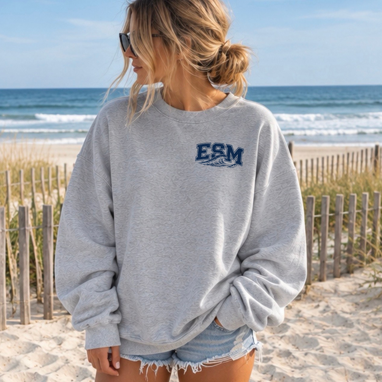 ESM Tide – Classic Cotton – Athletic Gray | ESM Sharks | Salt + Shore