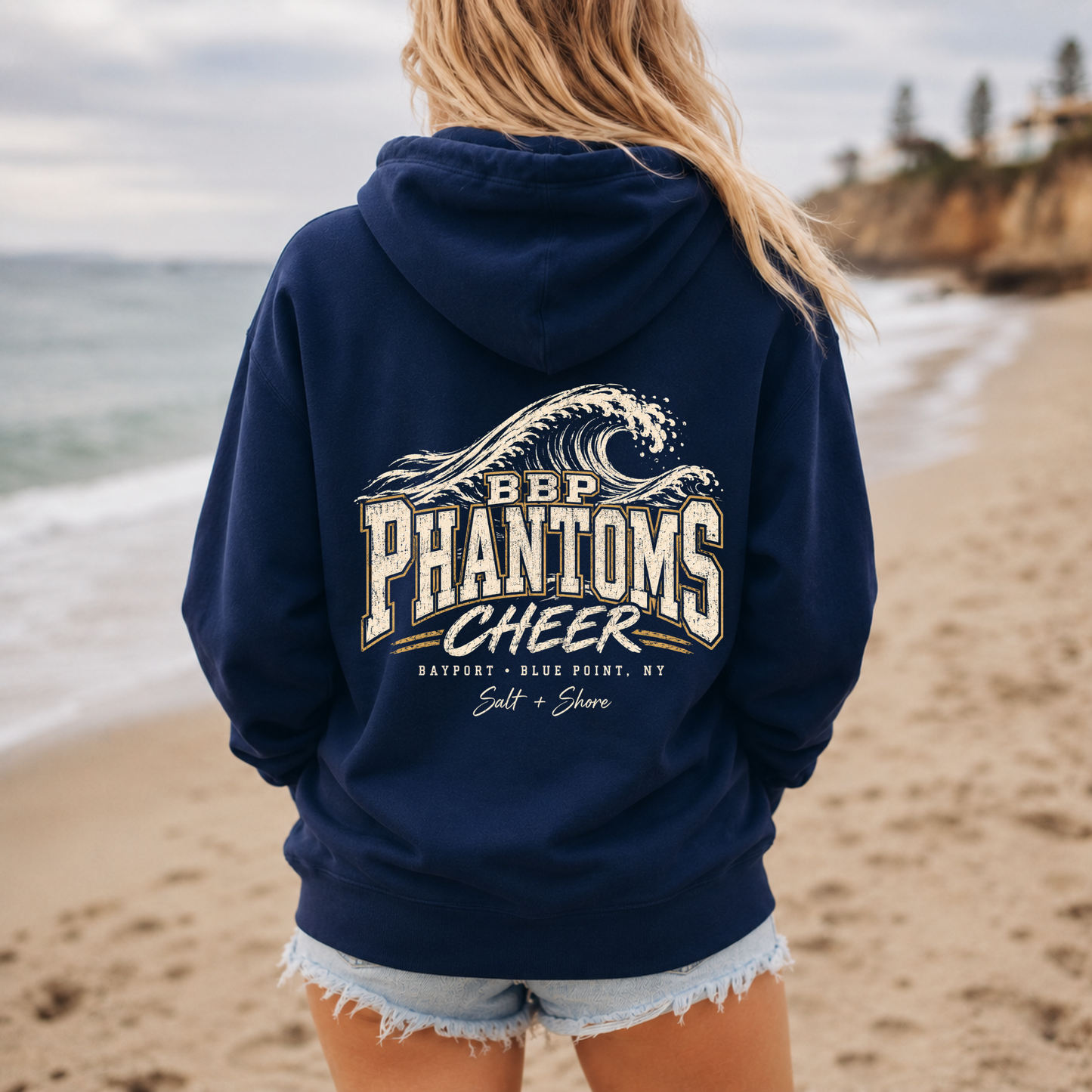 BBP Phantoms Cheer Wave – Classic Cotton – Navy | BBP Phantoms| Salt + Shore