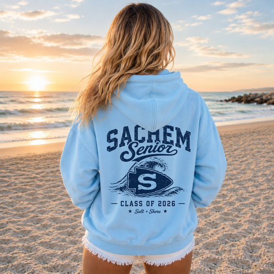 Sachem Senior – Premium Garment-Dyed – Coastal Sky | Sachem North Football | Salt + Shore
