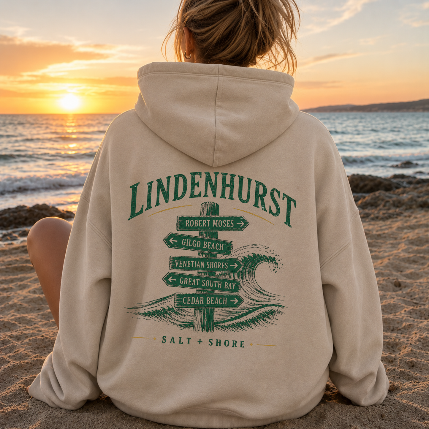 Lindenhurst Wayfinder – Classic Cotton – Sand | Lindenhurst Cheer | Salt + Shore