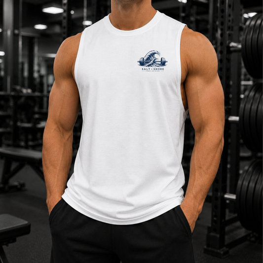 Heavy Tides Muscle Shirt – White | Salt + Shore