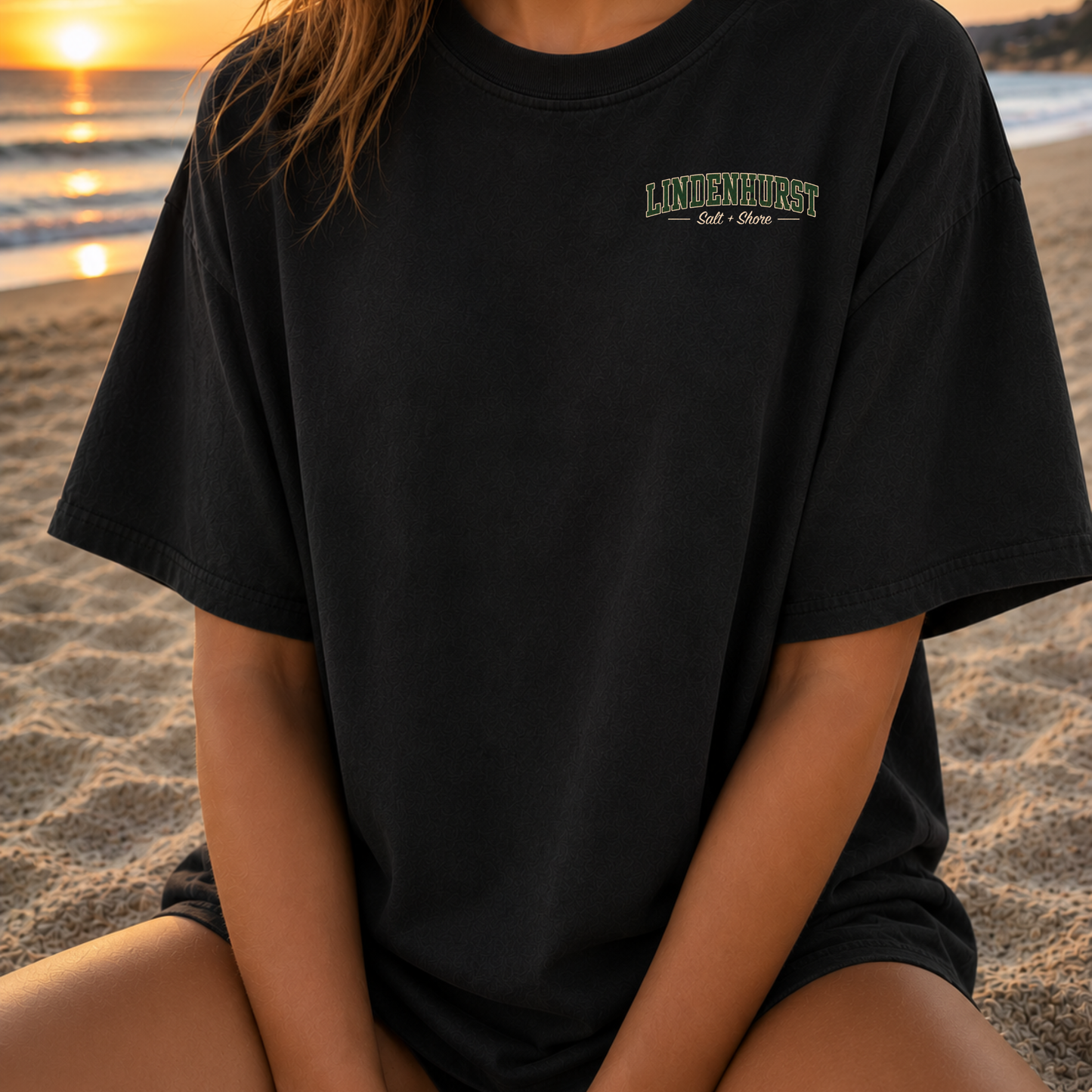 Bulldog Pride – Premium Garment-Dyed – Washed Black | Lindenhurst Cheer | Salt + Shore