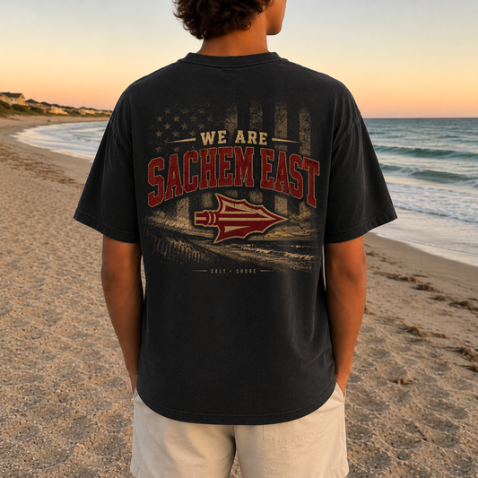 We Are Sachem East – Premium Garment-Dyed – Washed Black | Sachem North Football | Salt + Shore