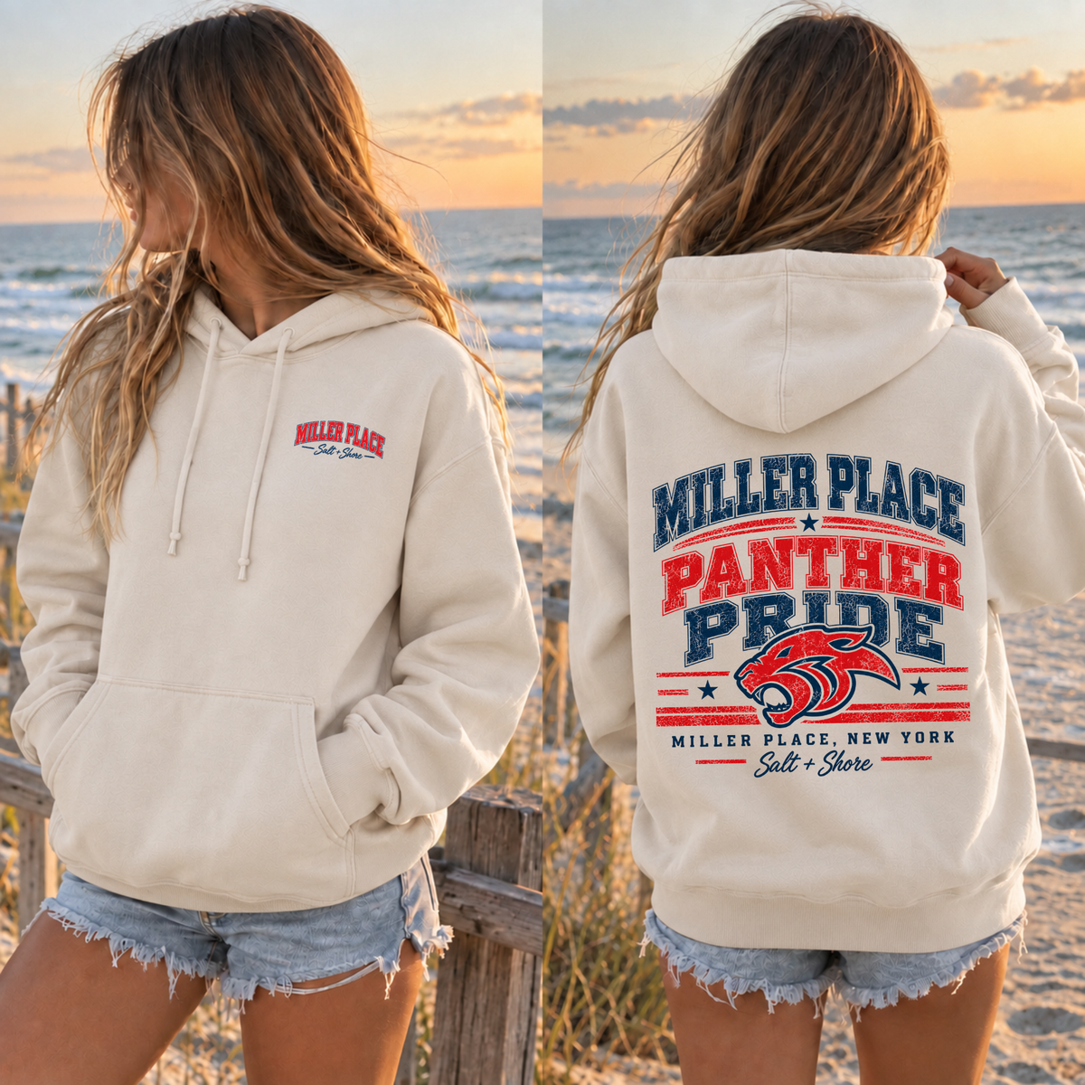 Miller Place Panthers Pride – Premium Garment-Dyed – Bone | Miller Place | Salt + Shore