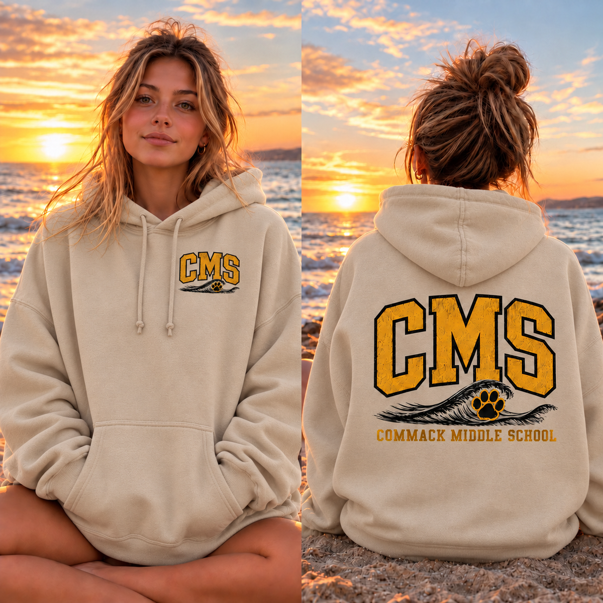 CMS Varsity Wave – Classic Cotton – Sand | Commack | Salt + Shore