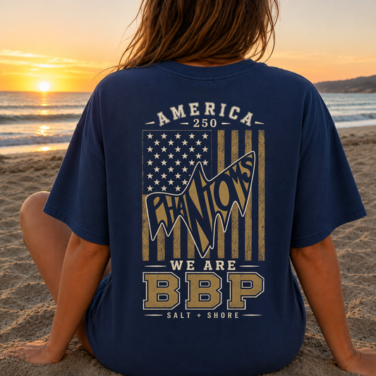 America 250: We Are BBP Phantoms – Premium Garment-Dyed – Washed Navy | BBP Phantoms | Salt + Shore