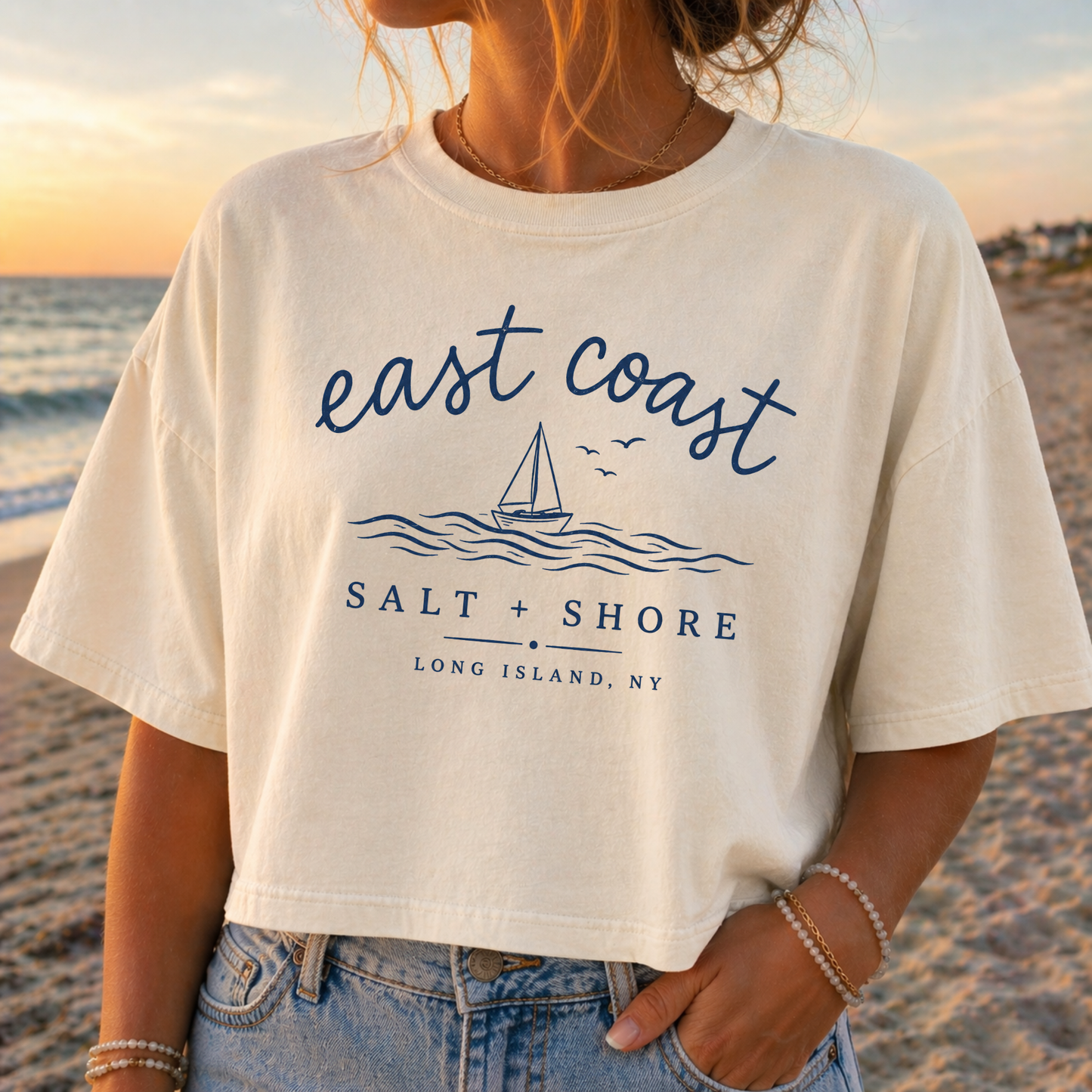 East Coast State of Mind – Premium Garment-Dyed – Bone | Salt + Shore