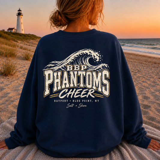 BBP Phantoms Cheer Wave – Premium Garment-Dyed – Washed Navy | BBP Phantoms | Salt + Shore