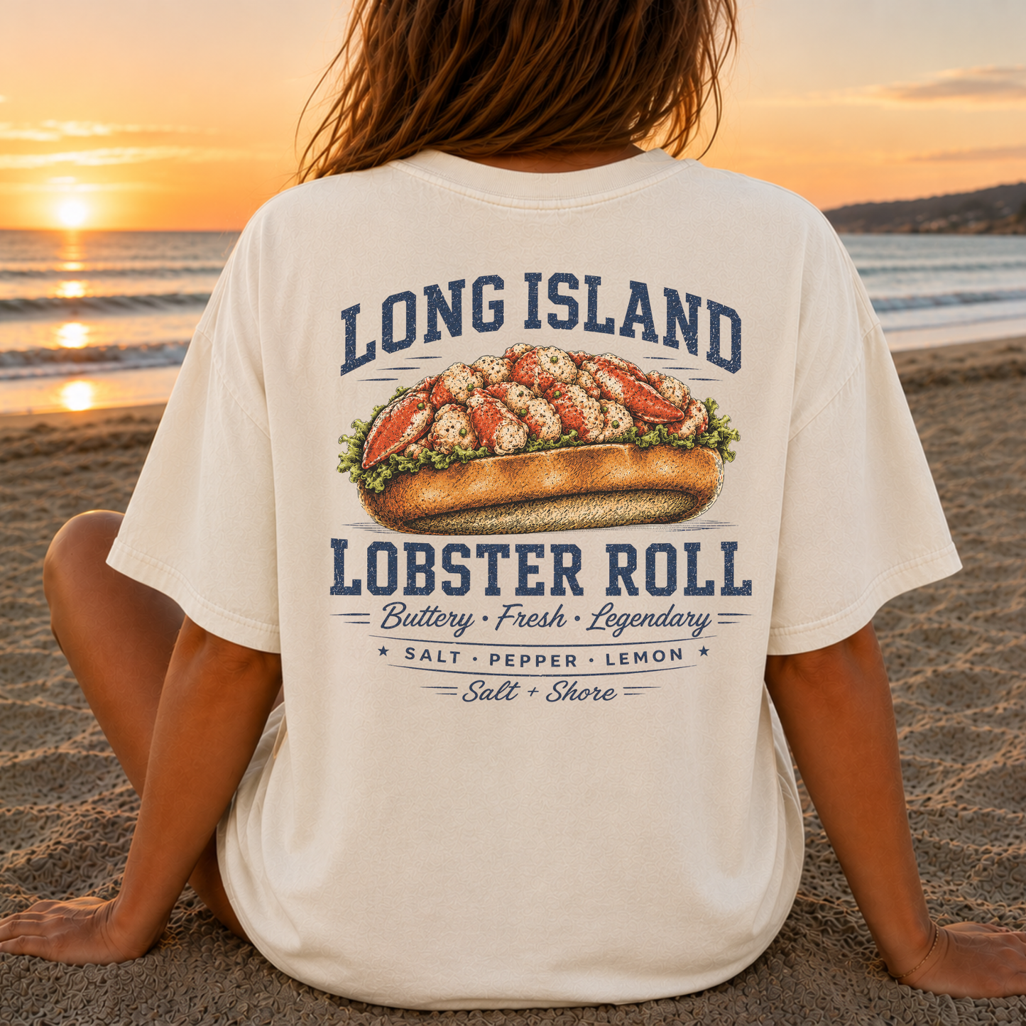 The Long Island Lobster Roll – Premium Garment-Dyed – Bone | Salt + Shore