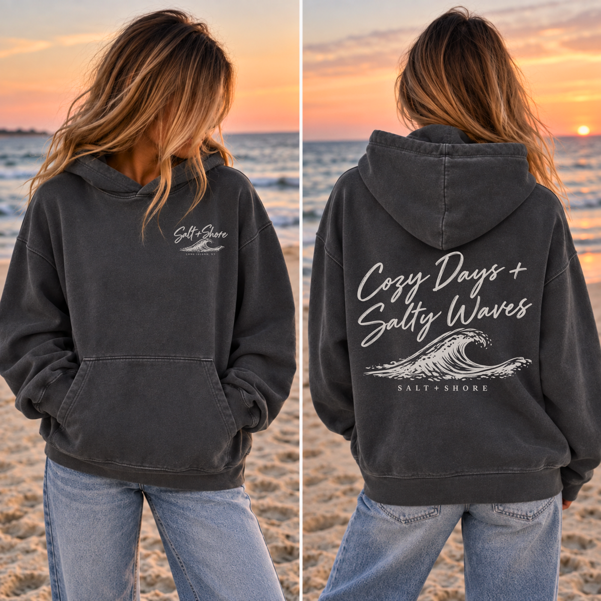Cozy Days + Salty Waves – Washed Harbor Black | Salt + Shore