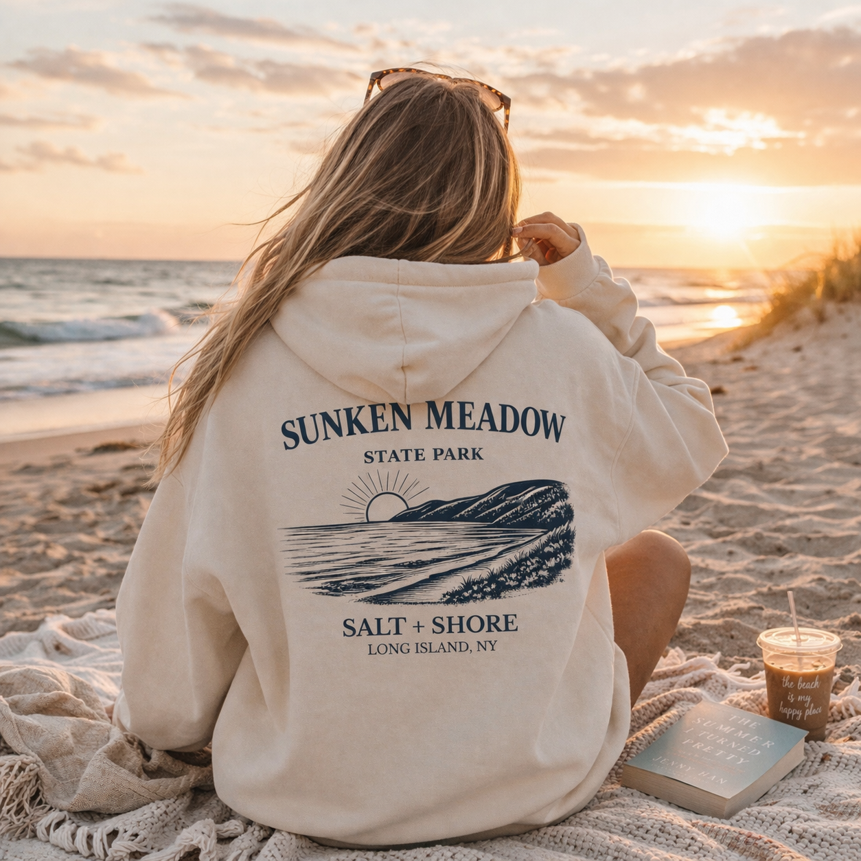 Sunken Meadow Shoreline – Premium Garment-Dyed – Bone | Salt + Shore