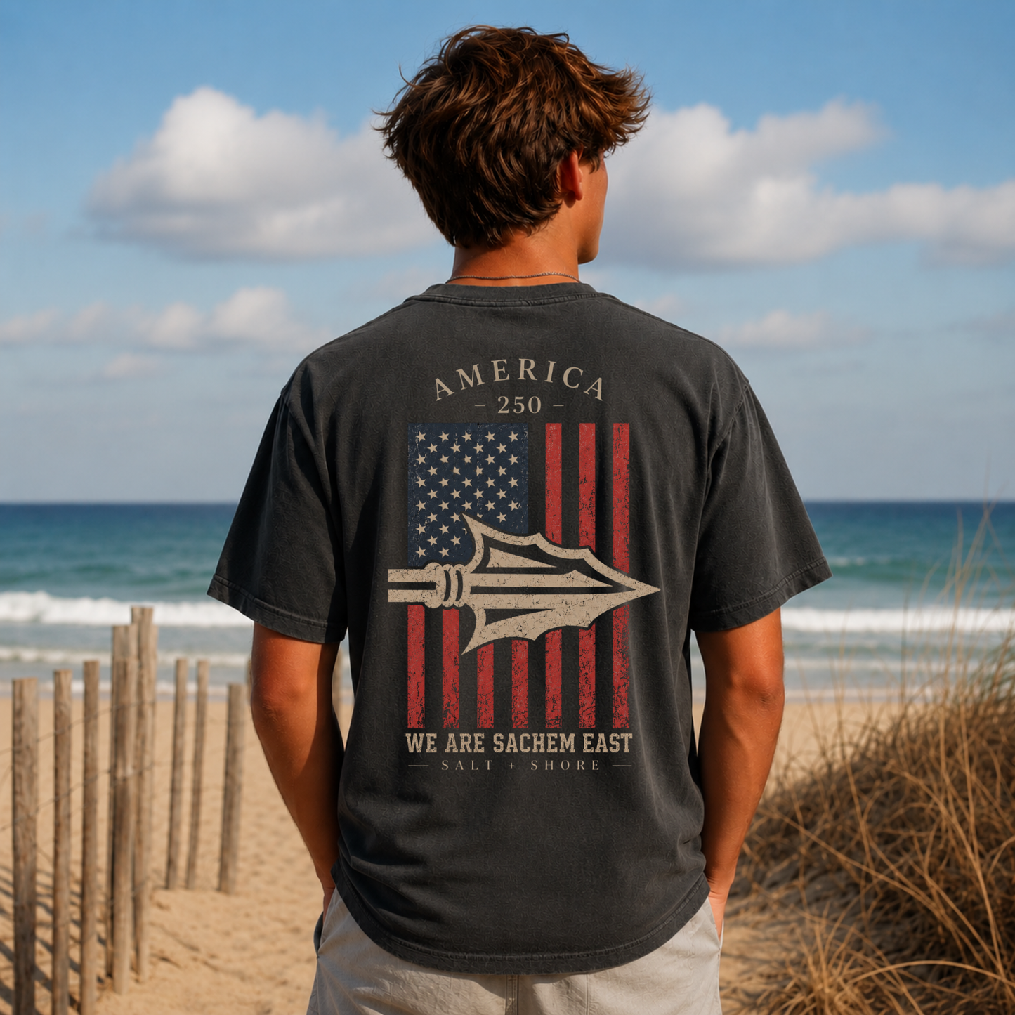 America 250: We Are Sachem East – Premium Garment-Dyed – Washed Black | Sachem East Football | Salt + Shore