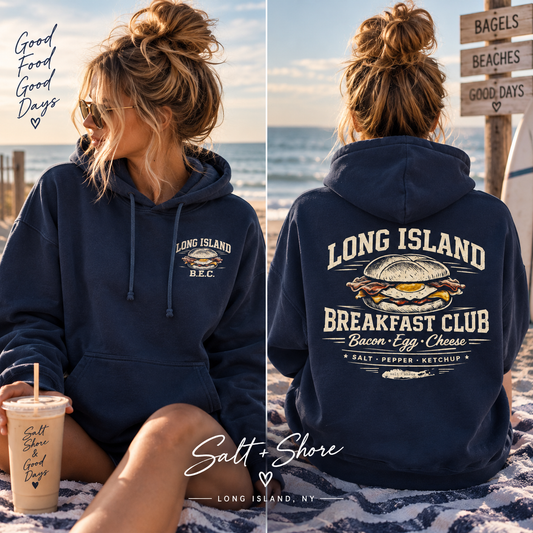 The Long Island Breakfast Club – Premium Garment-Dyed – Washed Navy | Salt + Shore