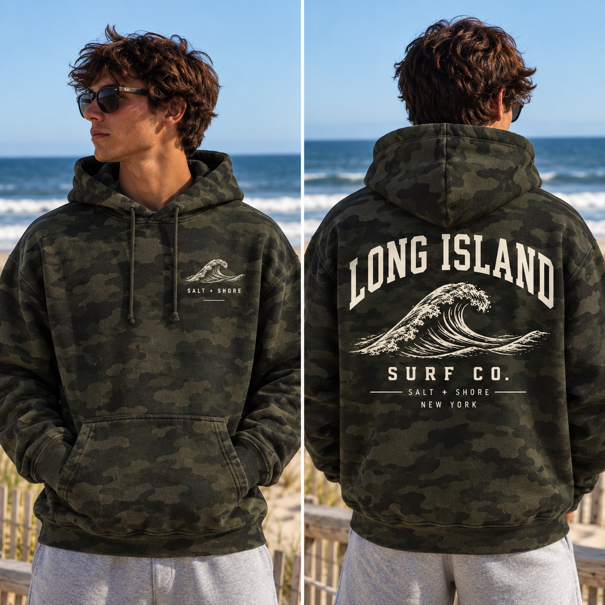 Long Island Surf Co.  – Premium Garment-Dyed Heavyweight – Coastal Camo | Salt + Shore