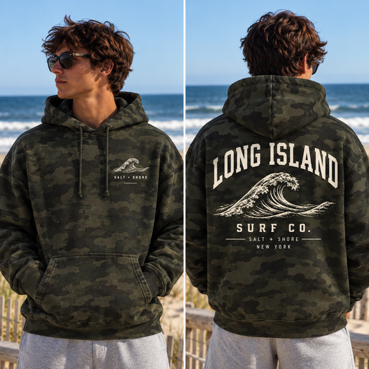 Long Island Surf Co.  – Premium Garment-Dyed Heavyweight – Coastal Camo | Salt + Shore