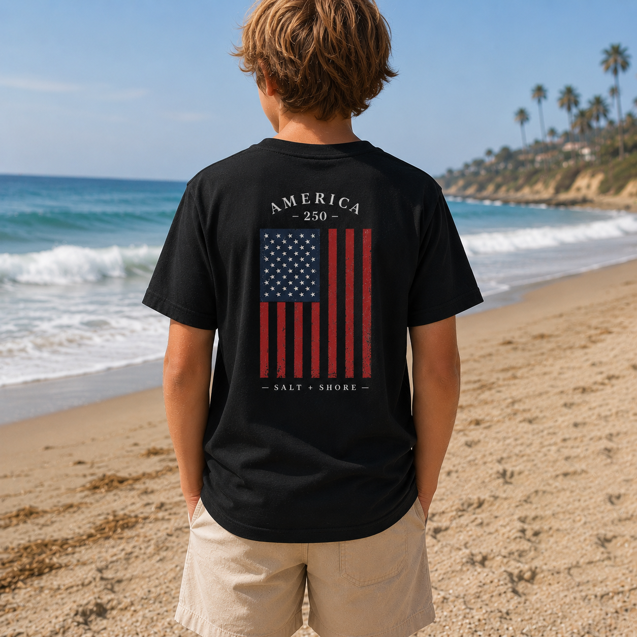 Long Island USA - YOUTH – Classic Cotton – Black | Salt + Shore
