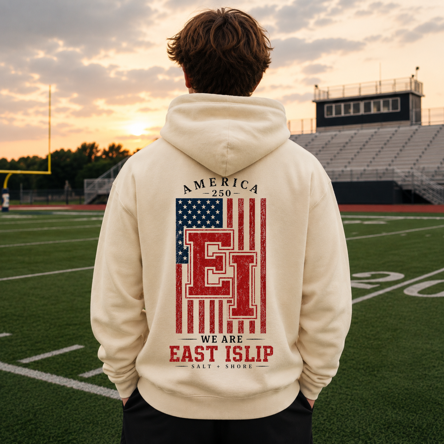America 250: We Are East Islip – Premium Garment-Dyed – Bone | East Islip | Salt + Shore