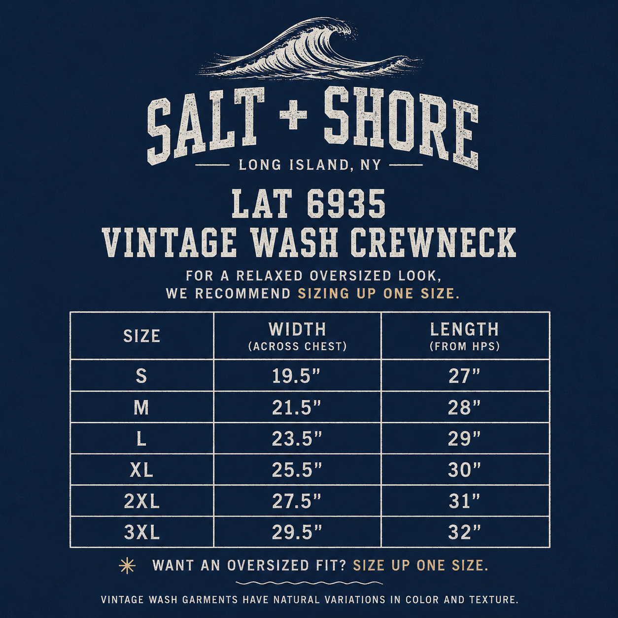 S+S Coastal Collegiate – Premium Vintage Wash - Coastal Sky | Salt + Shore
