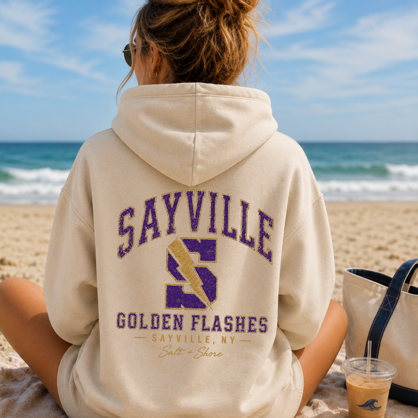 Sayville Varsity – Classic Cotton – Sand | Sayville Cheer | Salt + Shore