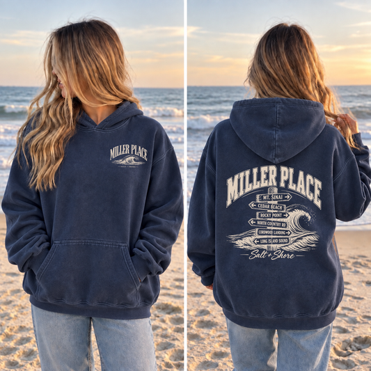 Miller Place Wayfinder – Premium Garment-Dyed – Washed Navy | Miller Place | Salt + Shore