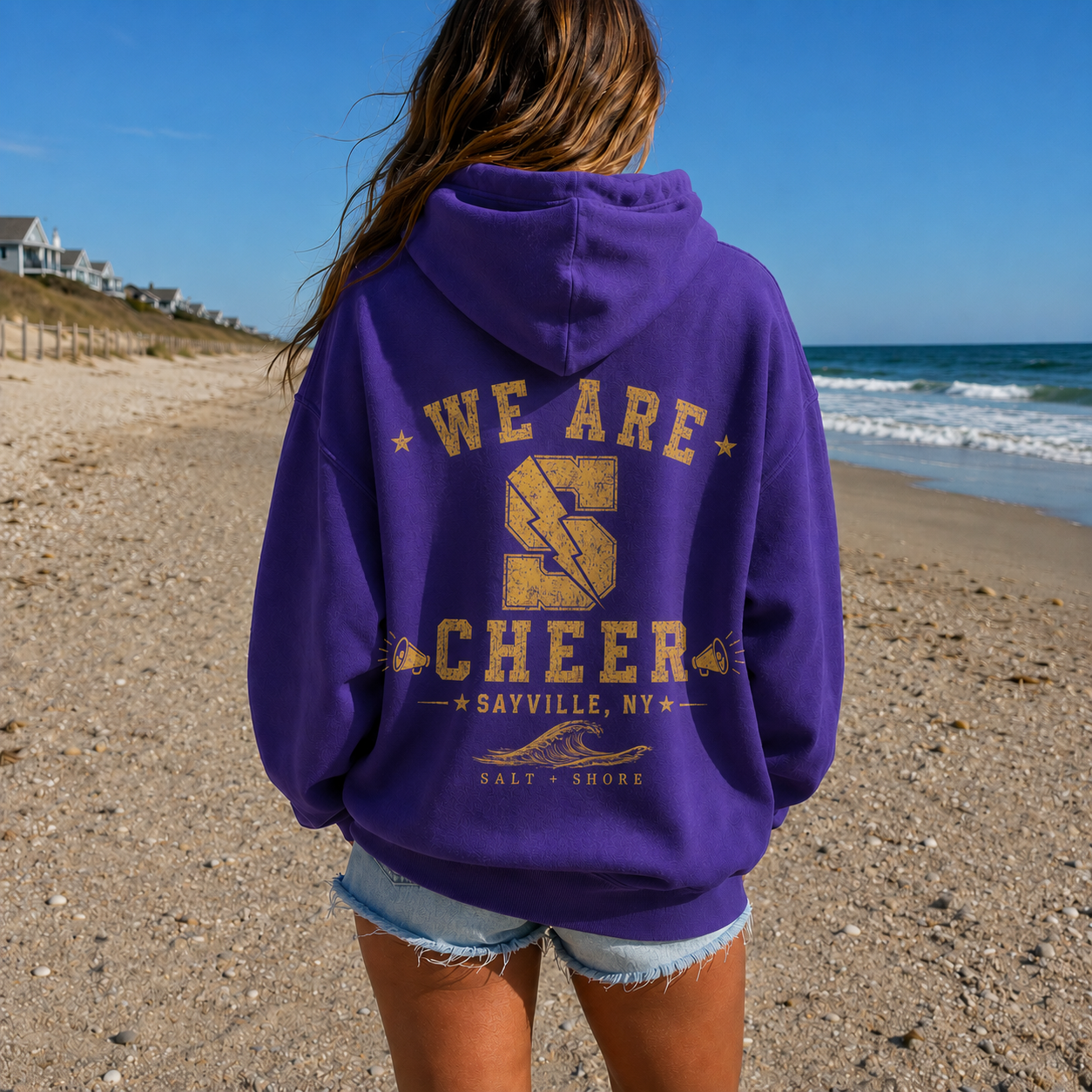 Sayville Cheer Varsity – Premium Garment-Dyed – Purple Tide | Sayville Cheer | Salt + Shore