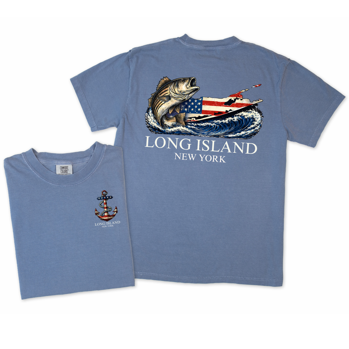 Long Island Striper – Premium Garment-Dyed – Washed Indigo | Salt + Shore