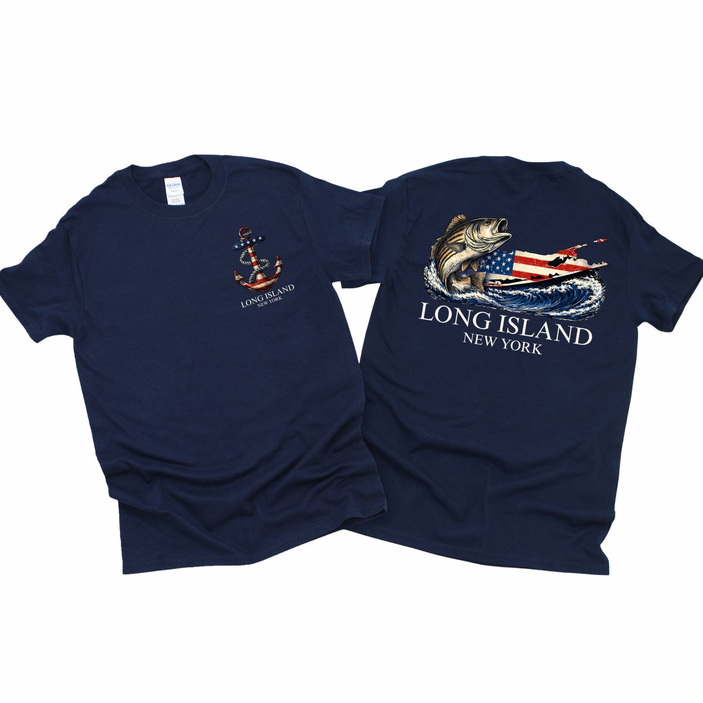 Long Island Striper – Classic Cotton – Navy | Salt + Shore