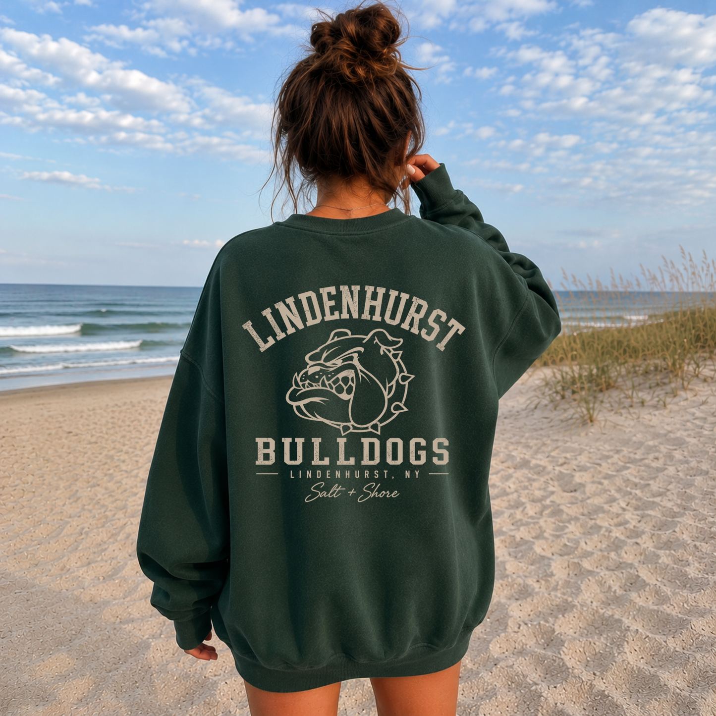 Lindenhurst Bulldogs Heritage – Premium Garment-Dyed – Coastal Pine| Lindenhurst Cheer | Salt + Shore
