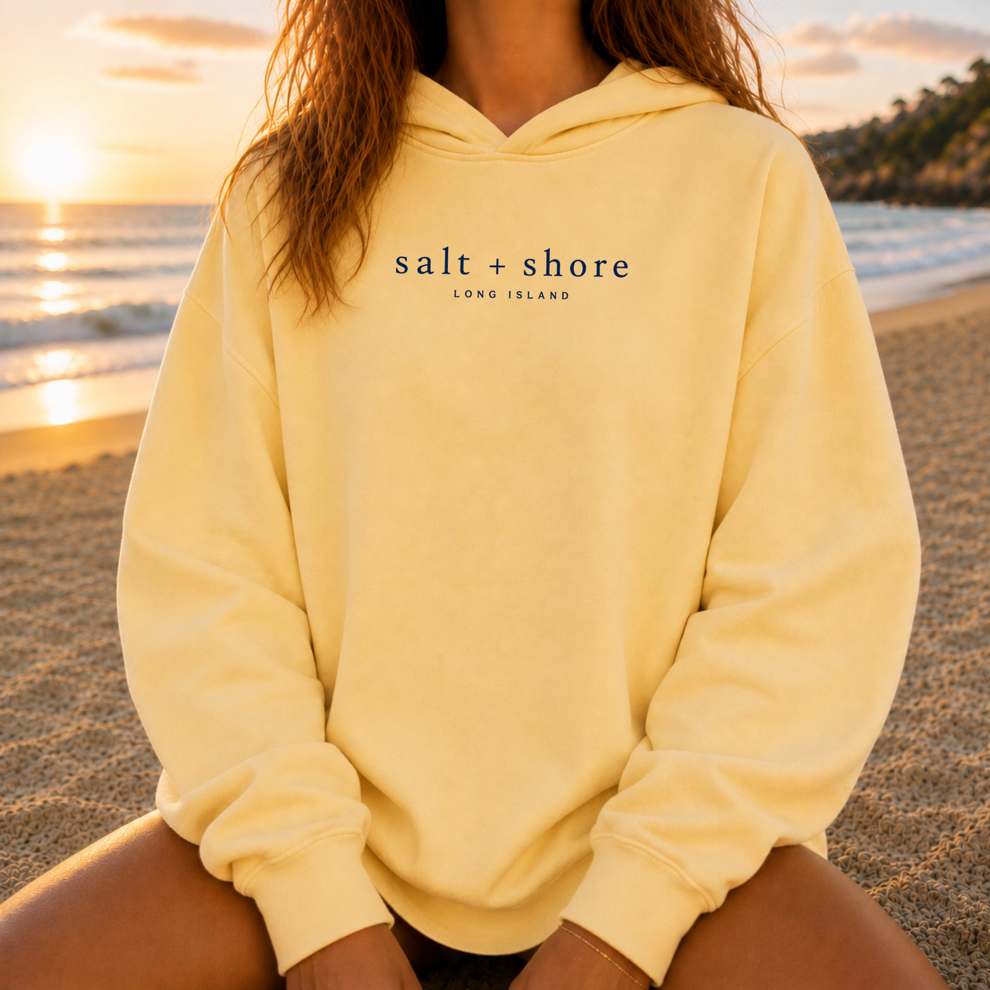 Long Island For The Locals – Premium Garment-Dyed – Sunwashed Butter | Salt + Shore