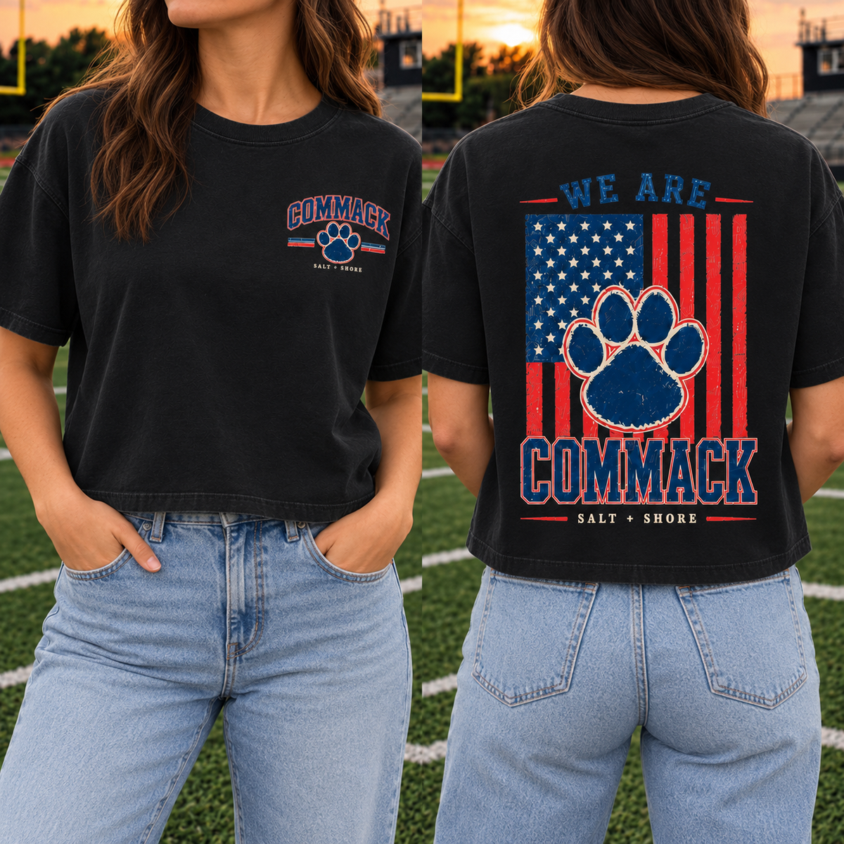 America 250: We Are Commack – Premium Garment-Dyed – Black | Commack | Salt + Shore