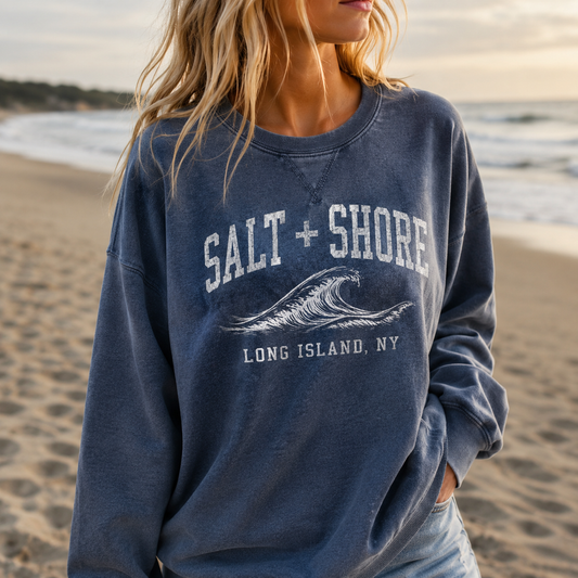 S+S Coastal Collegiate – Premium Vintage Wash - Navy | Salt + Shore