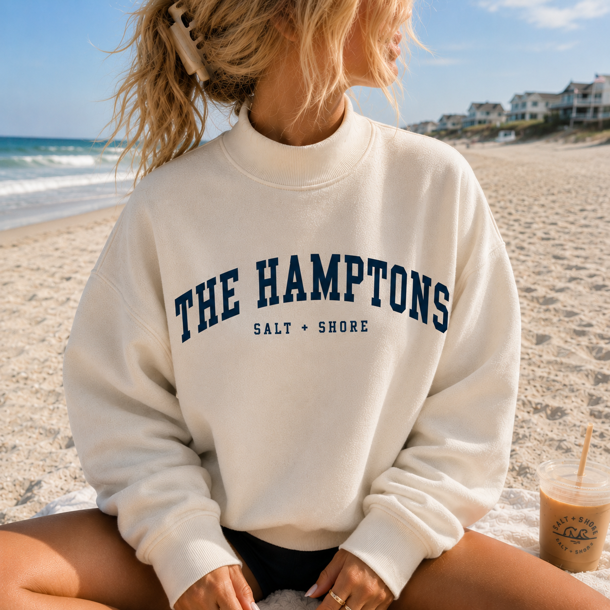 The Hamptons – Premium Coastal Mock Neck | Salt + Shore