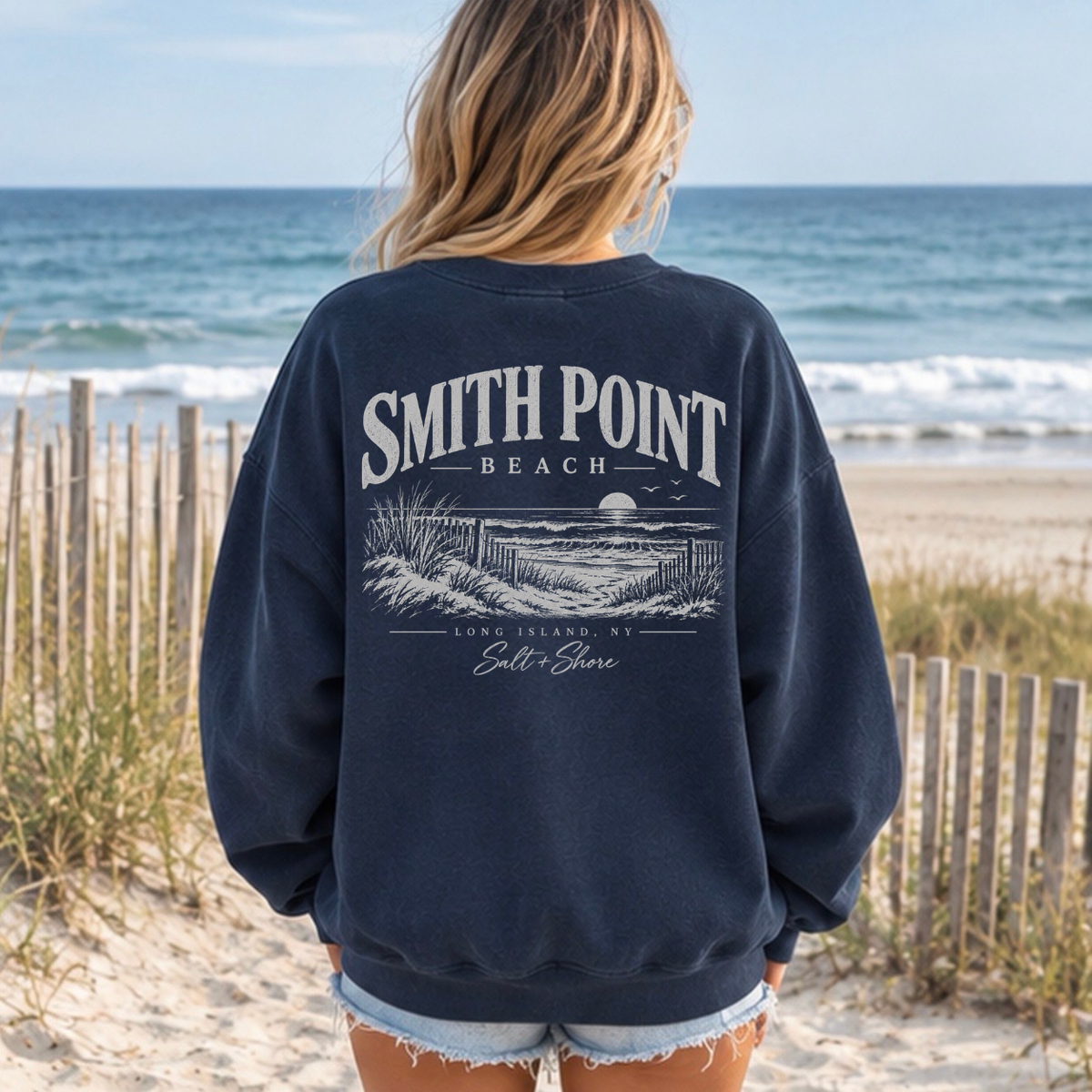 ESM: Smith Point - Premium Garment-Dyed – Washed Navy | ESM Sharks | Salt + Shore