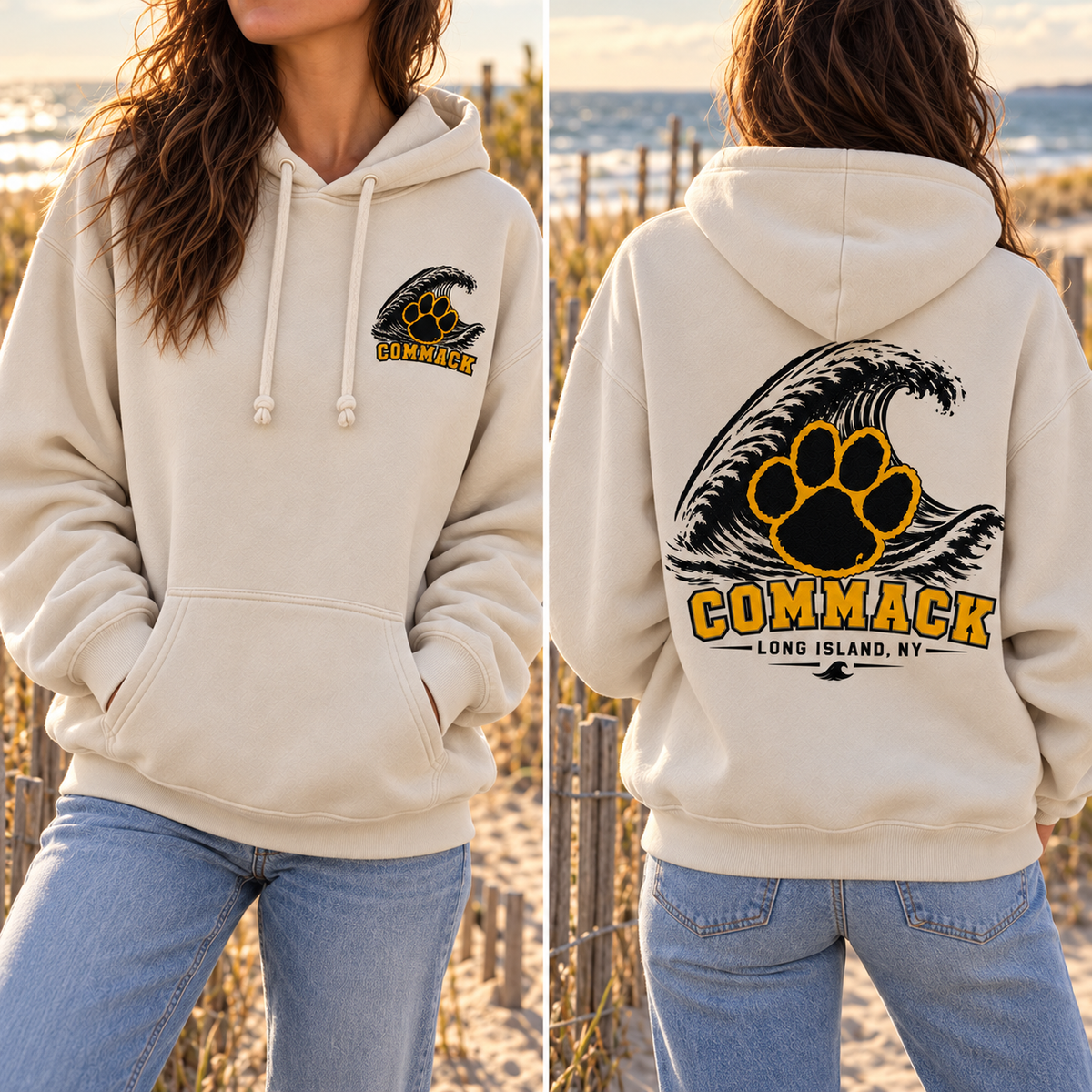 Commack Coastal Paw – Premium Garment-Dyed – Bone | Commack | Salt + Shore