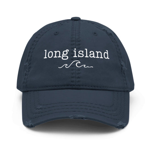 Long Island Embroidered Navy Dad Hat | Salt + Shore