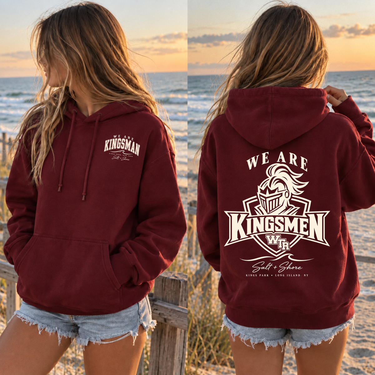 We Are WTR Kingsmen – Classic Cotton – Harbor Maroon | Kings Park | Salt + Shore