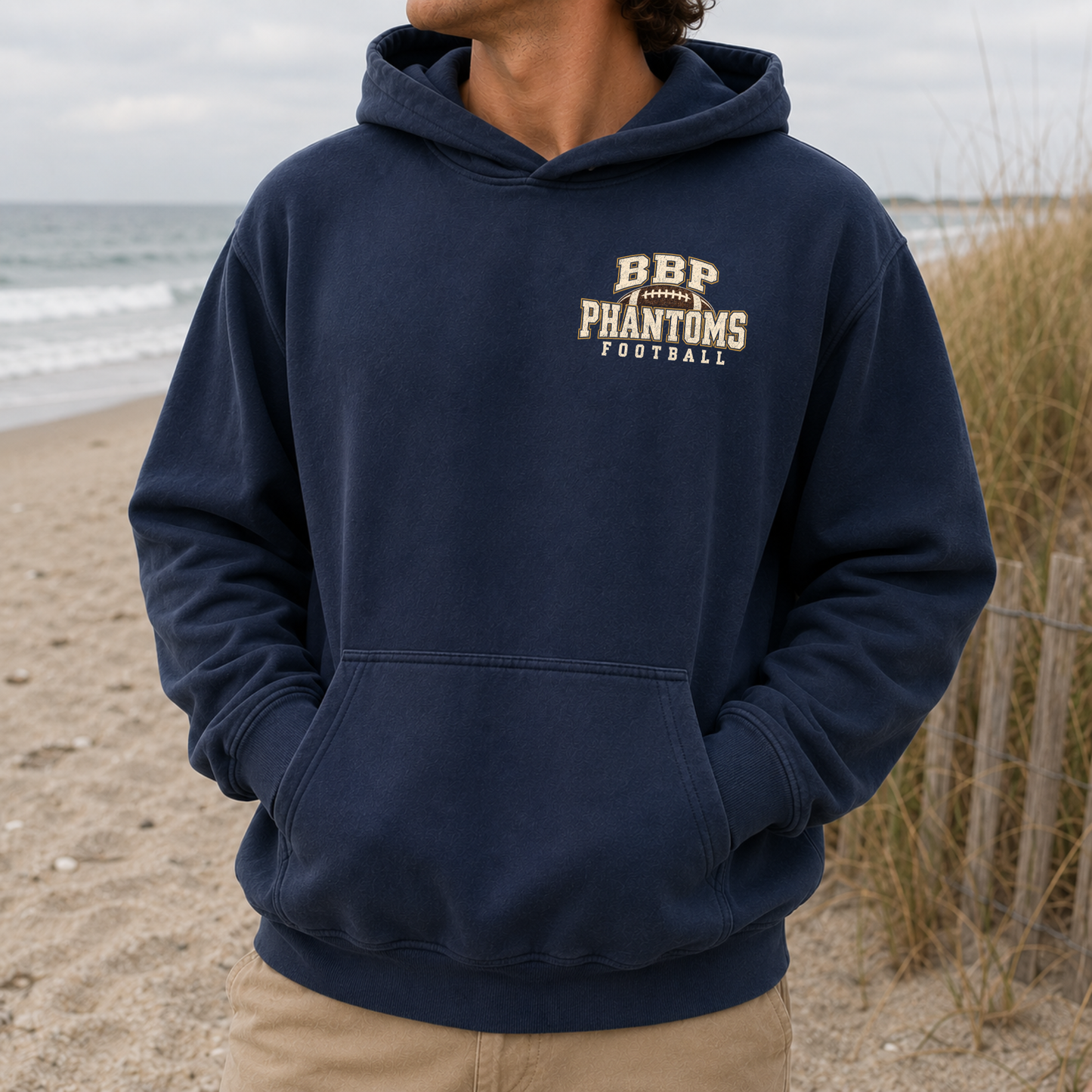 BBP Phantoms Football – Premium Garment-Dyed – Washed Navy | BBP Phantoms | Salt + Shore