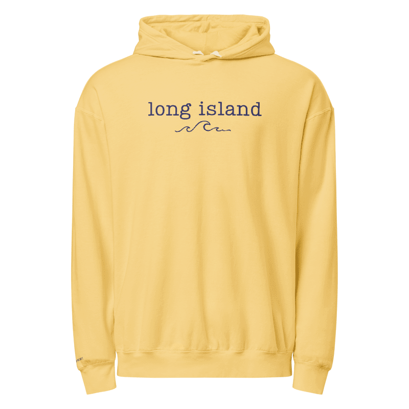 Embroidered Long Island Wave – Premium Garment-Dyed – Sunwashed Butter | Salt + Shore