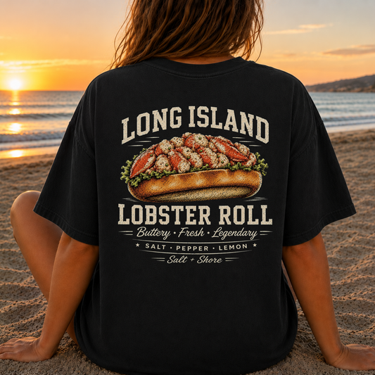 The Long Island Lobster Roll – Premium Garment-Dyed – Washed Black | Salt + Shore