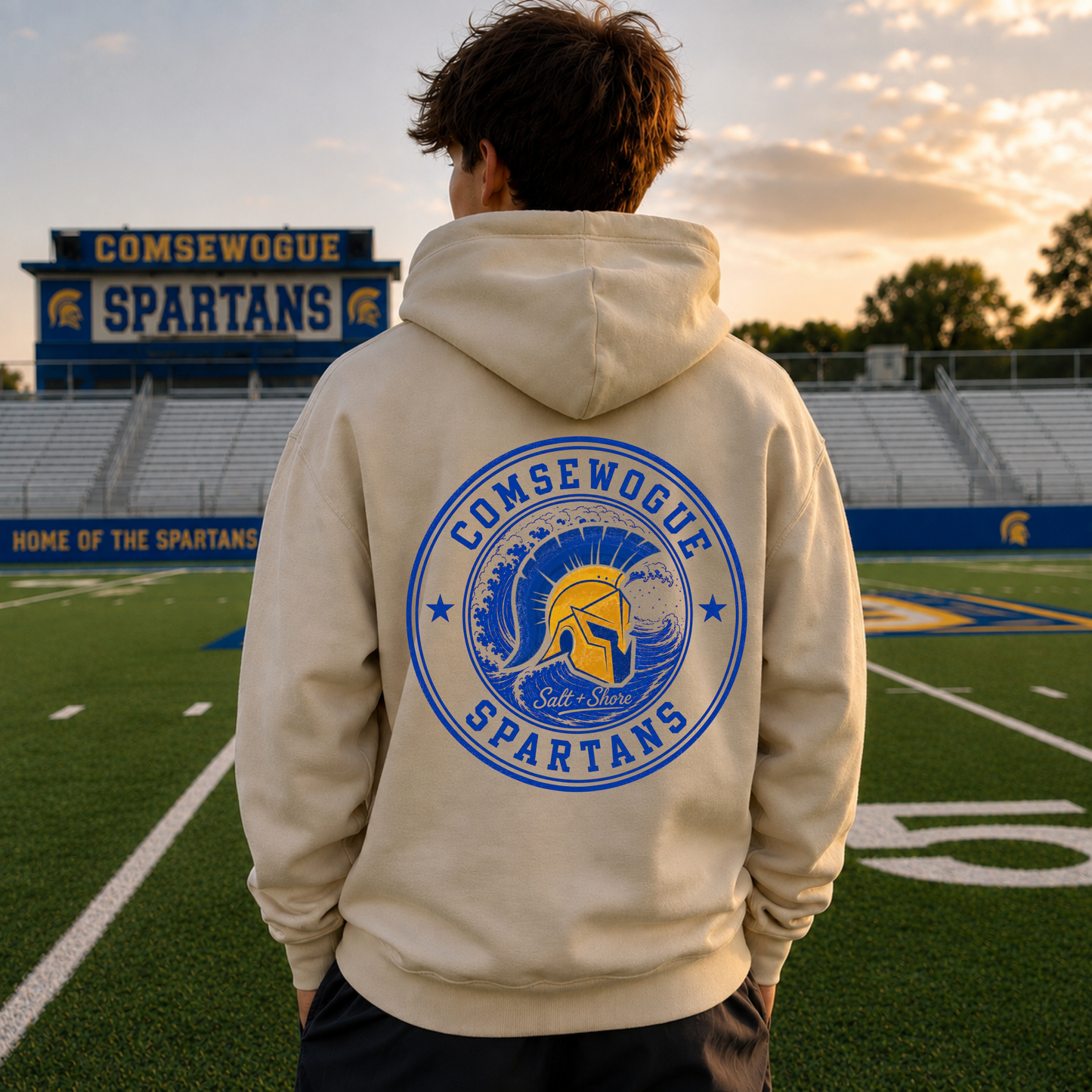 Spartan Coast – Classic Cotton – Sand | Comsewogue Football | Salt + Shore