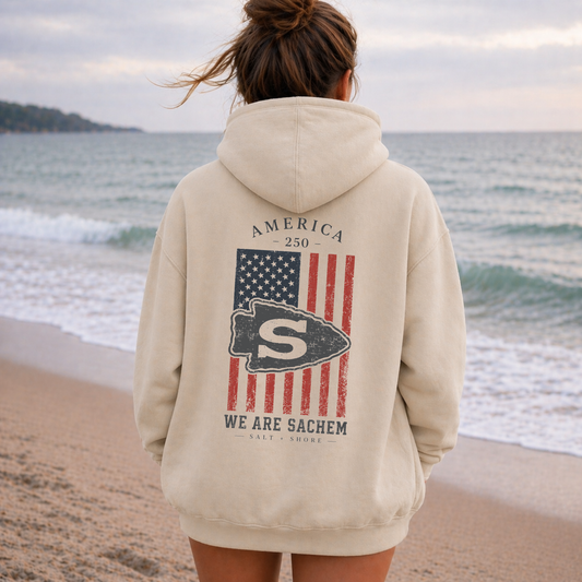 America 250: We Are Sachem – Classic Cotton – Sand | Sachem North Football | Salt + Shore