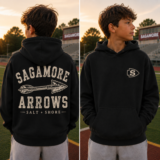 Sagamore Arrows x Salt + Shore - YOUTH – Classic Cotton – Black | Salt + Shore