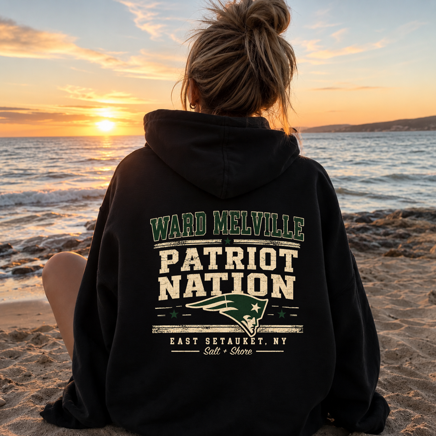 Ward Melville Patriot Nation – Classic Cotton – Black | Ward Melville Cheer | Salt + Shore