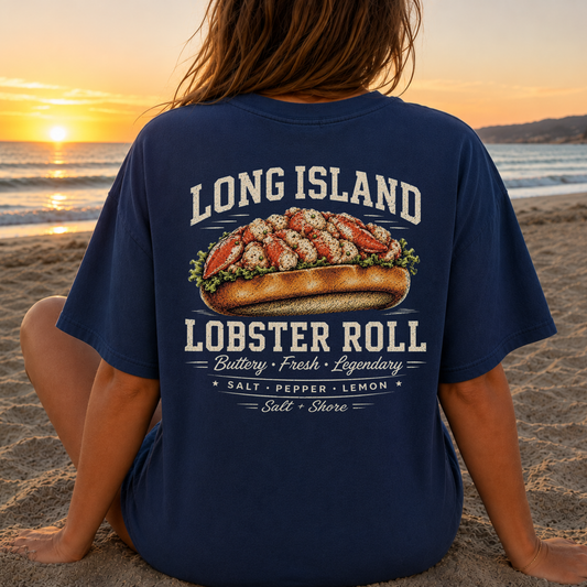The Long Island Lobster Roll – Premium Garment-Dyed – Washed Navy | Salt + Shore