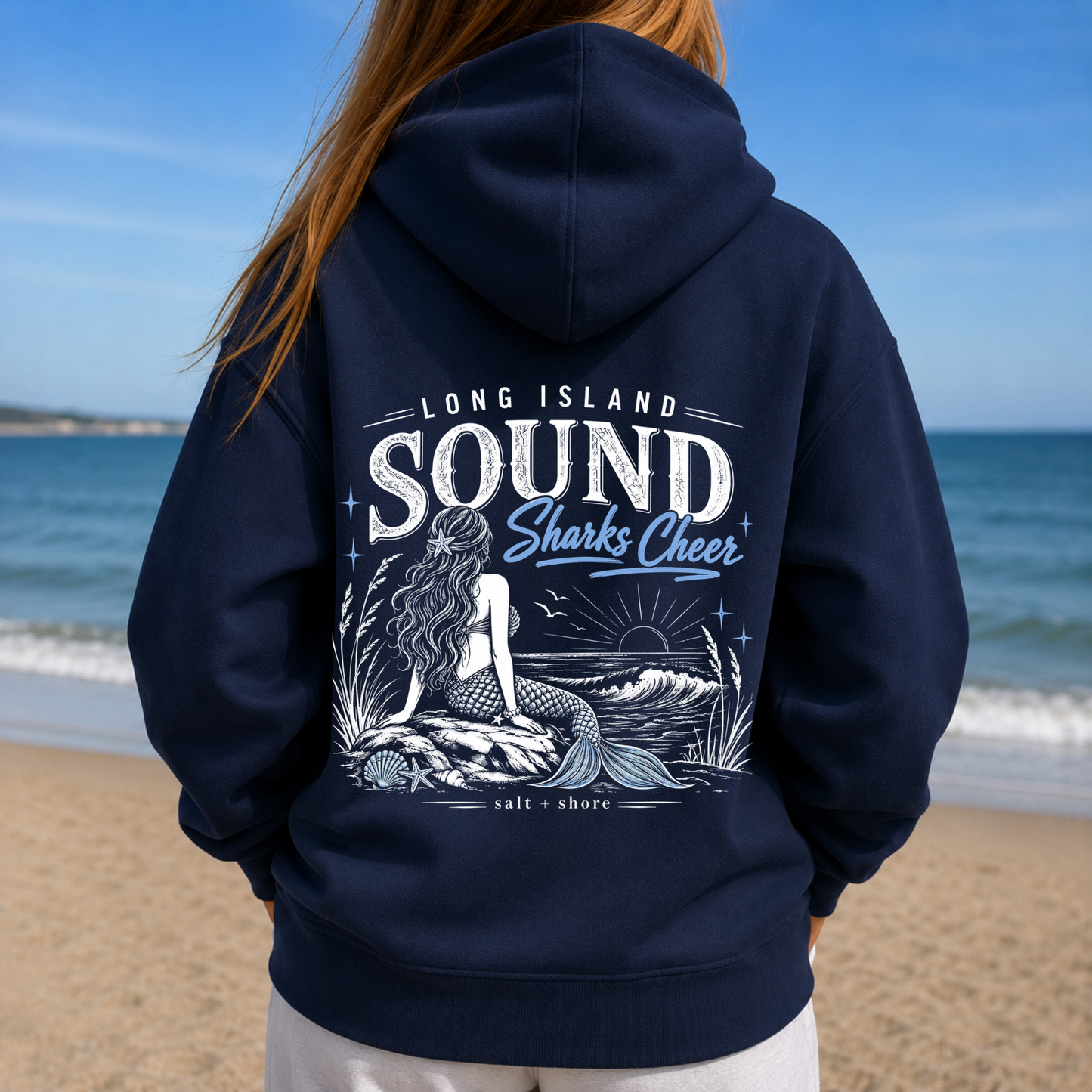 Sharks Cheer: Mermaid Spirit – Zip Up – Navy | Sharks Cheer | Salt + Shore
